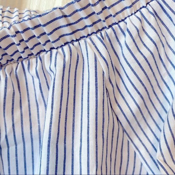 Potters Pot - women’s striped off shoulder top with tie at wrist. Size medium - Picture 6 of 11